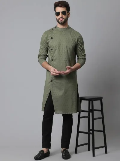 Sherwani Kurta With Asymetrical Cut